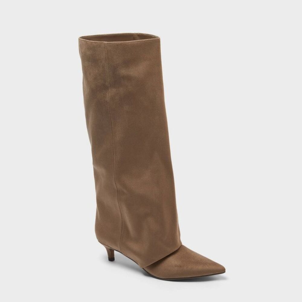 Women's Bianca Tall Boots - A New Day Dark Taupe 7